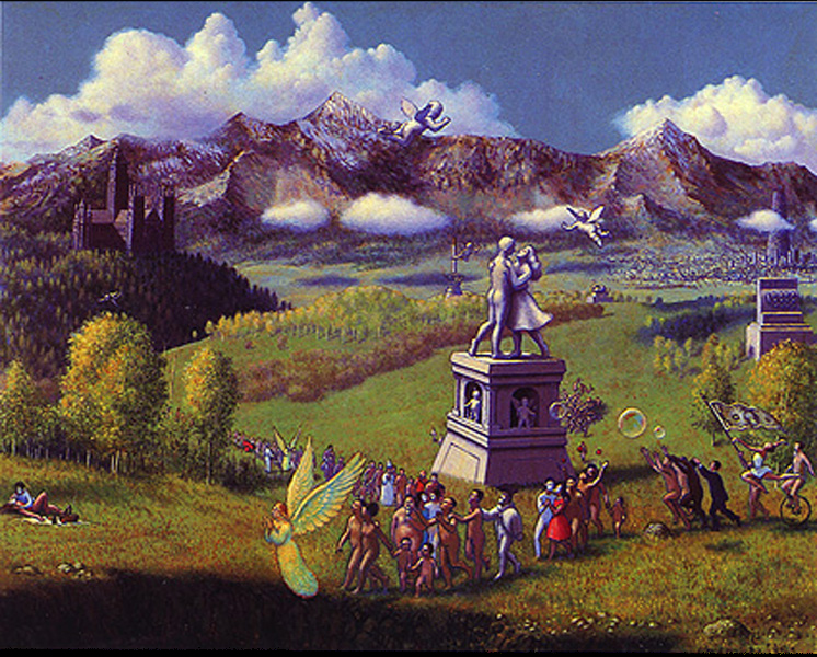 Painting - Landscape with Chase Manhattan Cathedral